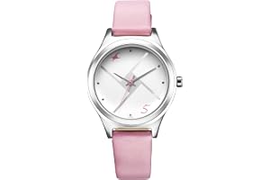 Fastrack Stunners Quartz Analog Silver Dial Pink Leather Strap Watch for Girls - NS6152SL08