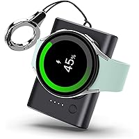 leChivée trådlös laddare för Samsung Watch, 1800mAh Samsung bärbar laddare med nyckelring, USB C Magnetisk laddare för Samsun