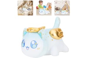 E-ALLDIR MeeMeows Cat Food Plushies, Angel Cat Meemeows Plush, Cat Food Plushies Cat Mee Meow, Cute Anime Cartoon Cat Stuffed Animal Figure Toy Plush Pillow Gift for Fans Kids
