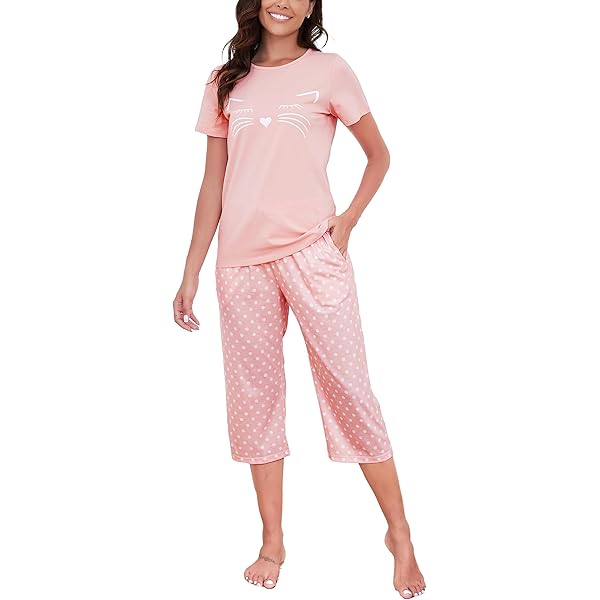 Pyjama Femme Ete Pantacourt Pour Femme Pour L'u00e9tu00e9 2025 - Confortable Et Extensible Pantalon été Femme