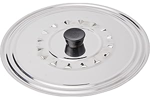 ILSA - Couvercle en Acier Inoxydable, Argent, Metallic Silver, 22 cm