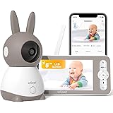 ieGeek 2K Baby Monitor Video e Audio con 5" LCD, Telecamera Bambini con Monitor Supporto Controllo Tramite APP Mobile & Monit
