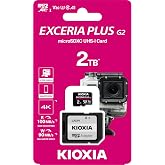 KIOXIA 2TB Exceria Plus G2 Micro SDXC 4K 100/90MB/sn Hafıza Kartı (SD Adapt&ouml;rl&uuml;)