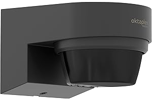 Oktaplex Eva Bewegungsmelder Aussen 12m / 240° Infrarot Bewegungssensor Aufputz IP65 Motion Sensor anthrazit