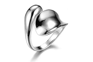 Springlight ✦ Muttertagsgeschenke für Mama S925 Sterling Silber Ring Minimalistische Glatte Wassertropfen Ringe öffnen Ringe Frauen Handmade Schmuck Geschenke für Frauen.