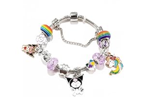 HQRKOTM 1 Pezzi Bracciale Sanrio, Kuromi Bracciale Bambina, Kuromi Bracciale Pendente, Bracciale Kuromi, Kuromi Regolabili Bracciale Kuromi Braccialetti Amicizia Sanrio Gioielli Regalo per Fans