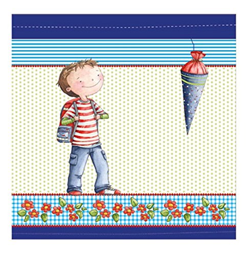 Preisvergleich Produktbild Lunchservietten Design "Kinder - Leni & Paul" - blau