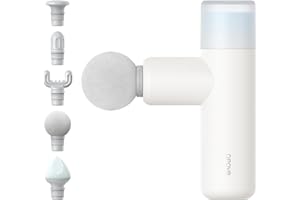 OPOVE M3 Mini Pistola Massaggio Muscolare Professionale Massage Gun 3000 giri/min, Massaggio dei Tessuti Profondi, Pistola per Massaggi a Percussione Muscolare, Pistola per Massaggio leggera, Bianca