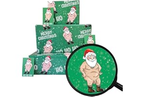 LIMALIMA Christmas Wrapping Paper Sheets + Gift Tags (Pack 2) Funny Rude Novelty Naked Santa Design for Men & Women