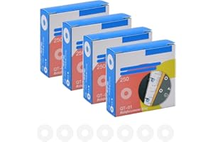 HUATEEN Loose-Leaf Paper Hole,1000 Pieces Hole Reinforcement Rings Waterproof Self Adhesive Ring Hole Page Reinforcers Stickers for Office School Supplies Transparent White