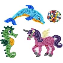 Perles à Repasser Hama Midi - Lot De 3 Couleurs De Gris (Clair, Moyen, Foncé) + 3 Modèles De Repassage Activité Manuelle Enfants
