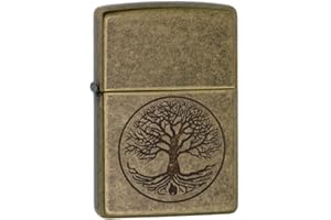 ‎ZIPPO Zippo Feuerzeug Motiv: Baum des Lebens – antikes Messing
