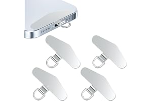 flintronic 2PCS Parches para Teléfono Móvil, Almohadillas de Cordón para Teléfono Móvil, Parche de Metálica,con Anillo de Metal, Compatibles con La Mayoría de Phones