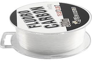 FACULX Líneas de pesca de fluorocarbono de 300 m, línea líder de fibras de carbono, rendimiento equilibrado, línea de pesca invisible de fluorocarbono