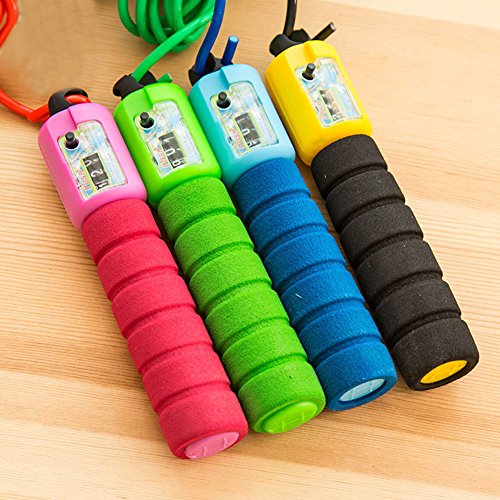 Übung Fitness Speed Springseil mit mit Automatische Zähler und Griffe Schwamm Gummi perfekt für alle Erfahrung Ebenen, Cardio, Kreuz Fitness, Gewichtsverlust & Gesundheit - 2