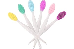 NYCEMAKEUP Silicone Exfoliating Lip Brush, Double-Sided, Soft, Lip Brush Beauty Tool, Oval Brush, Wand, For Lips and Nose
