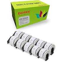 Lot De 10 Rouleaux Étiquettes Adresse DK-22223 Compatibles Brother - 50mm X 30,48m Pour Imprimantes QL