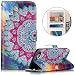 Produktbild kompatibel mit iPhone 8 Hülle,iPhone 7 Hülle,iPhone 8 Schutzhülle,iPhone 7 Leder Tasche,Lederhülle iPhone 7/8 PU Leder Flip Case Brieftasche Hülle Wallet Tasche Case für iPhone 7/iPhone 8,Mandala