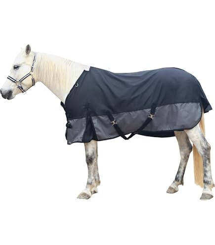 Capucha Para Manta De Caballo Horze Nevada - Acolchada, Cierre Velcro, 100% Poliéster | Añade Calor Extra En Invierno