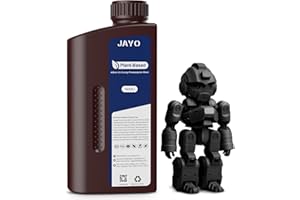 JAYO 3D Drucker Resin, 3D Drucker Plant Based Resin, 405nm UV Rapid Standard Harz für 4K/6k/8K LCD/DLP/SLA 3D Druck, Geringer Geruch & Hohe Präzision, Schwarz 500g