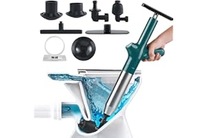 Wenbones Stantuffo per WC ad Aria Compressa, Sturalavandini a Pressione Nuovo Multifunzionale, Stura Lavandini e Scarichi per Disintasare WC, Lavello, Vasca, Scarico a Pavimento (Blu)