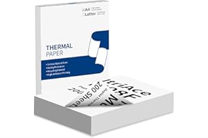 ItriAce M08F Thermal Printer Paper A4, Thermal Paper Duplex, Compatible with M08F, M832, M834 and Other A4 Portable Printers, 8.27" x 11.69", 200 Sheets