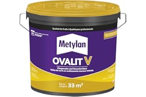 METYLAN Ovalit V, Colle prête à l'emploi pour revêtements à peindre, toiles de verre, voile de verre, intissés- Seau 5kg