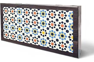 Biggdesign Star Klassisches Backgammon, MDF-Korpus, Magnetverschluss, Kratzfeste Oberfläche, 36mm Steine, 9mm Würfel, Made in Türkiye