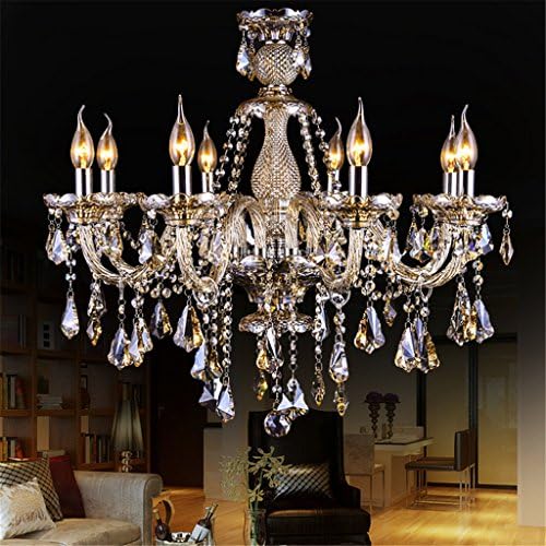led candle Pendant Light K9 luxurious crystal chandelier for living room bedroom restaurant Hotel villa,8 HEAD