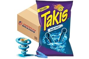 GENERIC AmericanBrands Takis Chips Blue Heat Box Blue Chips - Perfekte Party-Snack Nachos - Chili-Pfeffer-Tortilla-Chips aus Mexiko … (280,7g BOX, BLUE HEAT)