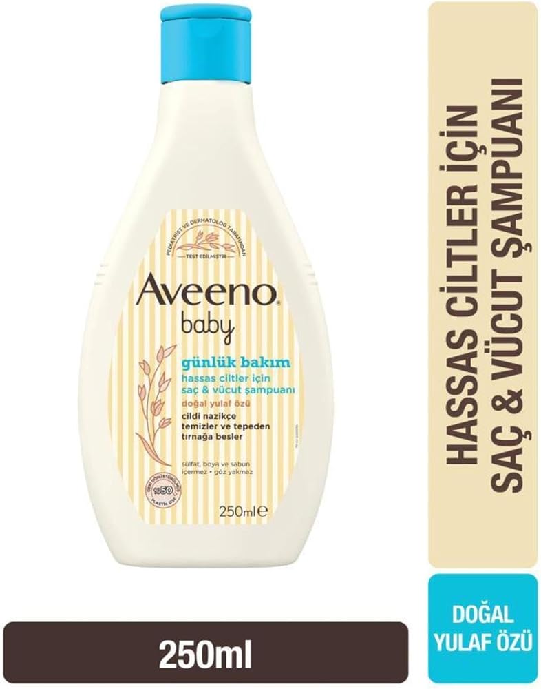 Aveeno Baby Günlük Bakım Hassas Ciltler için Saç ve Vücut Şampuanı