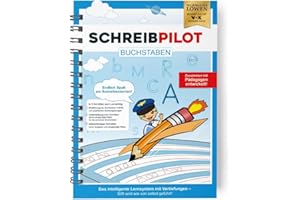SCHREIBATHLET SCHREIBPILOT Schreiblernheft für ABC-Schützen mit vorgeprägten Buchstaben | Lernsystem entwickelt von Lehrern, Professoren und Schülern