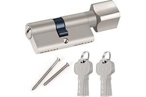 Hengsong Profil-Knaufzylinder Schließzylinder 30/30 Metallsilber-Knaufzylinder, inkl. 8 Schlüssel