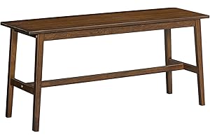 ‎HOOBRO HOOBRO Sitzbank aus Bambus, Holzbank für Esszimmer, Schlafzimmer, Badezimmer oder Küche, Einfach zu Montieren, Robust und Stabil, 100 x 30 x 45,5 cm Mokka-Farbe EMA03CD01G2