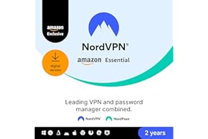 NordVPN Amazon Essential, 10 Devices, 2-Year, VPN & Password Manager, Digital Code