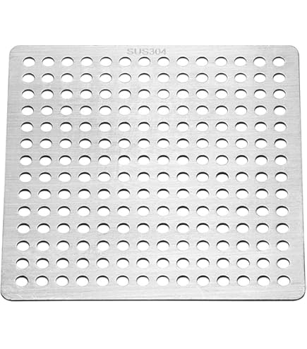 Lot De 2 Grilles De Douche Carrées 120x120mm - Anti-cheveux, Silicone, Facile à Nettoyer