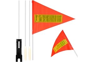 TOYANDONA Reflective Bike Safety Flag with Adjustable 6Ft Pole High Visibility Outdoor Bicycle Warning Flag for Cycling Safety and Accident Prevention