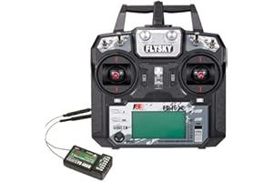 FLYSKY FS-i6X 6CH 2.4GHz RC Transmitter Controller with FS-iA6B Receiver Upgrade Cable for RC Boat Racing Drone (Mode_2)