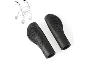 NQEUEPN 2pcs Poignées de Déambulateur, Housses de Poignée de Déambulateur Antidérapantes Confort Poignées de Béquille pour Déambulateur Déambulateur à Genoux Pièces de Rechange Accessoires, 2,54cm