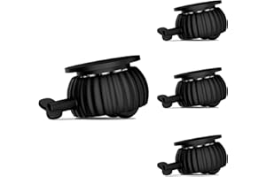 TRVL FIELDER Selbstklebende Lenkrollen, 360° schwenkbare Lenkrollen für Möbel, Mini Universalrad mit Bremse für kleine Küchengeräte, Mülleimer, Aufbewahrungsbox (Schwarz, Schwarze Lenkrolle, 4 PCS)