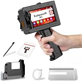 A1 Portable Handheld Printer, Portable Inkjet Printer with 42ML Quick Dry Ink Cartridge with 4.3 Inch Touch Screen for QRCode