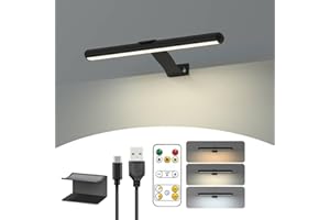 STARXING Wireless Picture Light Rechargeable, 2 in 1 Painting Light with Remote, 300LM Art Battery Display Lamp Dimmer Timer, 3 Modes Magnetic Wall Light for Artworks Dartboard