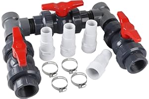 SWAWIS Bypass Pool Set Ø 50 mm Wärmepumpe Pool Anschluss-Set Poolheizung Wärmepumpe Solar Heizung Pool Bypass, Steuerung der Wasserzufuhr für eine optimale Temperaturregulierung