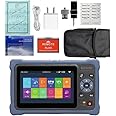 Techtest Optical Time Domain Reflectometer SM 1310/1550nm 26/24 dB OTDR Tester with SC FC ST LC Adapters, Multi-function Fiber Optic Tools OTDR, 4.3-inch Touch Screen Color LCD One Key Operation