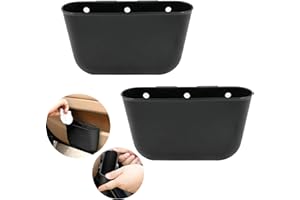NOTHER Kleine Auto-Mülltonne, NewWe 2 Stück Aufbewahrungsbox Für Auto, Leicht Zu Reinigendes Kunststoffmaterial, Tragbarer Mülleimer, Hängende Aufbewahrungsbox, Autozubehör für den Innenraum Schwarz