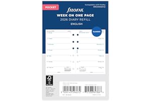 Filofax Pocket week per page English 2026 diary 26-68226