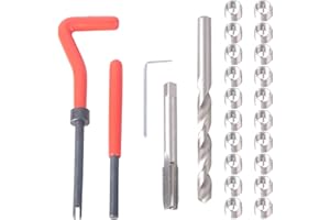 DAYUAN Kit de réparation de filetage M9 x 1,25 mm, outils de réparation de filetage hélicoïdal, kit d'insertion de fil, ensemble d'outils à main compatibles pour réparation automobile
