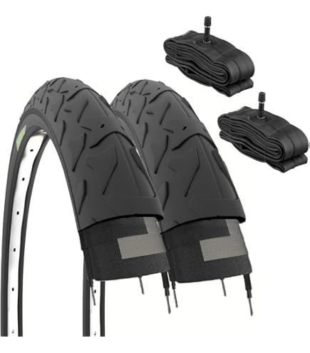 YunSCM 2-PCS 16" Kid Bike Tyres 16x1.95 Tires And 16 Inch Inner Tubes AV32mm Schrader Valves,Compatible With 53-305 16x1.90 16x1.95 14x2.0 Bmx/Pram/Road Bicycle Tires And Tubes