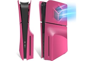 KOIIKO Faceplates for PS5 Slim Console with Cooling Vents, Replacement Plates Shell Cover Skin Accessories Anti-Scratch Dustproof for PS5 Slim Disc Edition