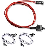 5PCS PC Computer Motherboard Switch Power Cord Host Switch Computer Switch Cord Restart Cord Case Boot Cord RESET Cord Power 